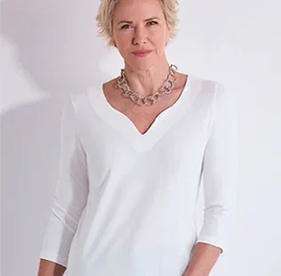 Stretch Cotton Jersey Sweetheart Top