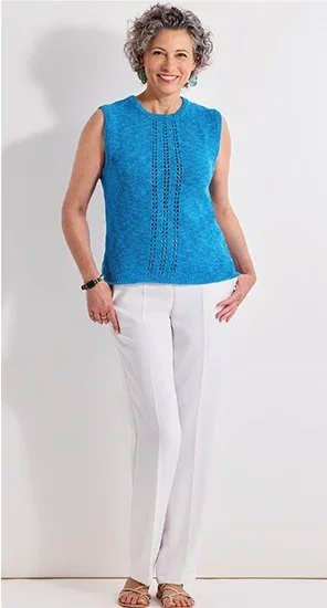 Straight Leg Triple Crepe Trousers