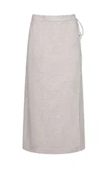 Linen-blend Wrap Skirt