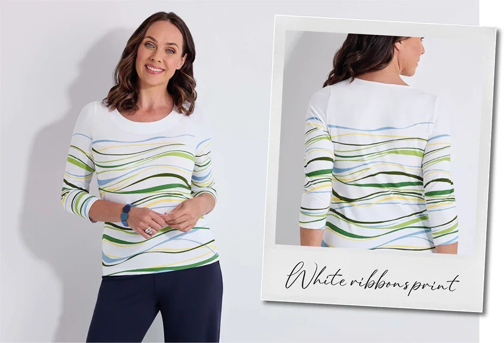 Soft Three-quarter Sleeve Jersey Top