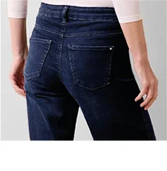 Wide Leg Cotton-stretch Jeans