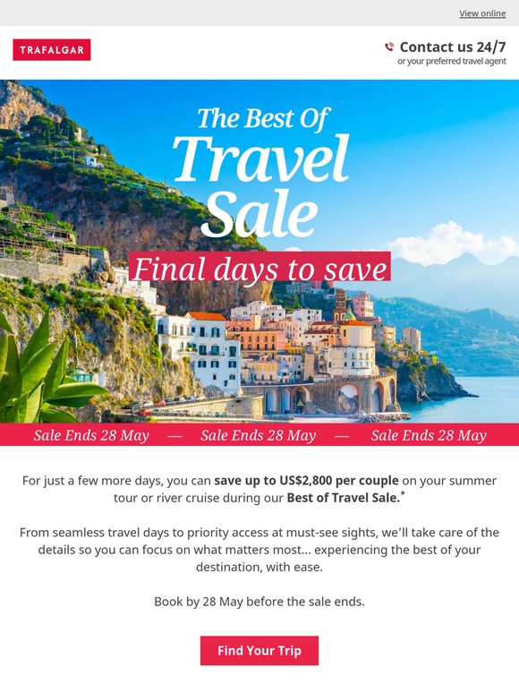 Final days to save on your summer holiday