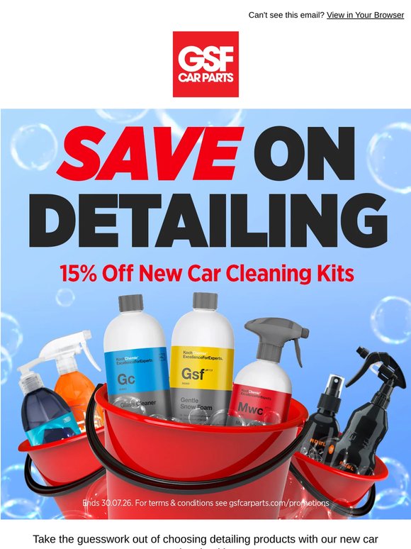 🧼 Save 15% on New Detailing Kits