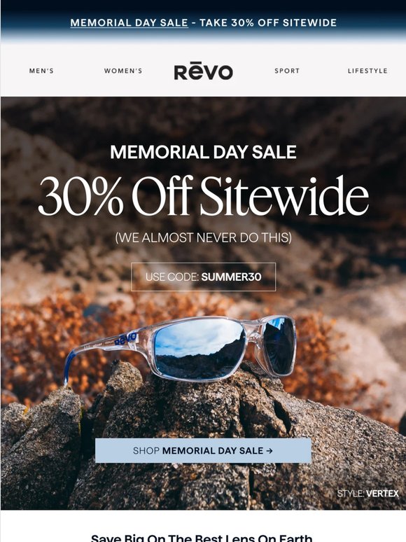 30% Off Sitewide Starts Now 🕶️