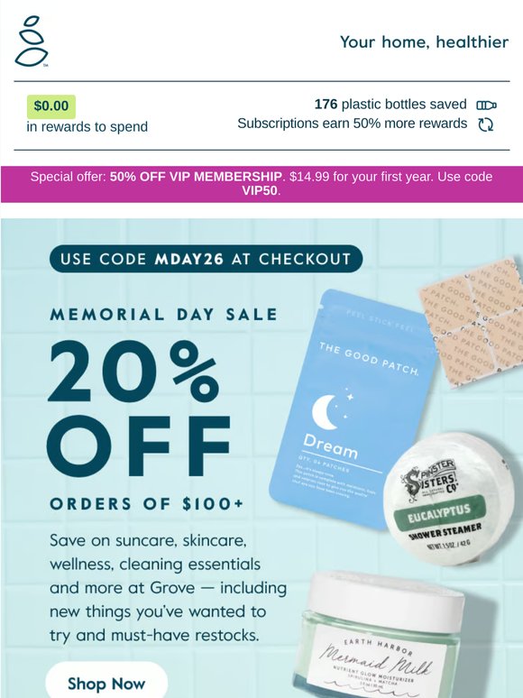 STARTS NOW: Memorial Day Sale