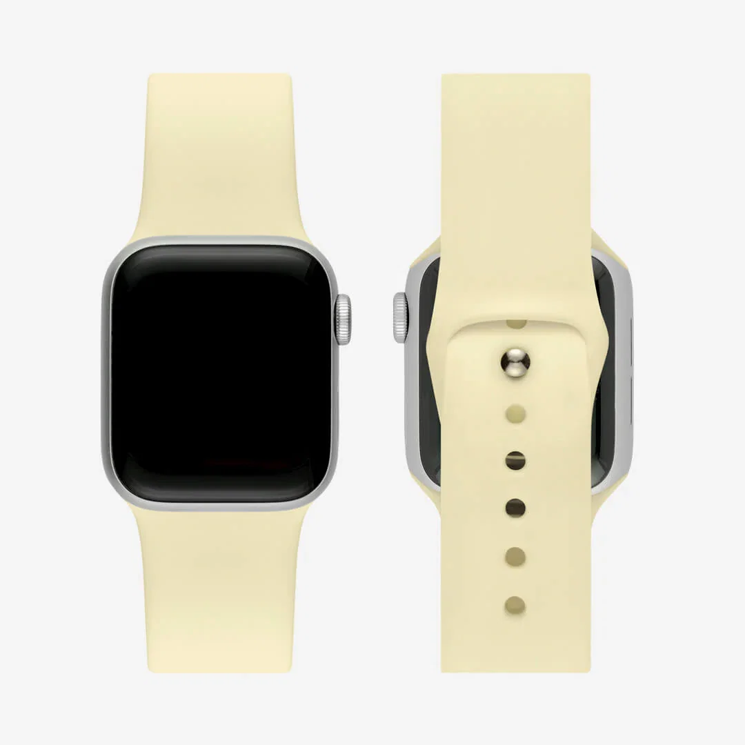 Image of Classic Silicone Apple Watch Band - Buttercream