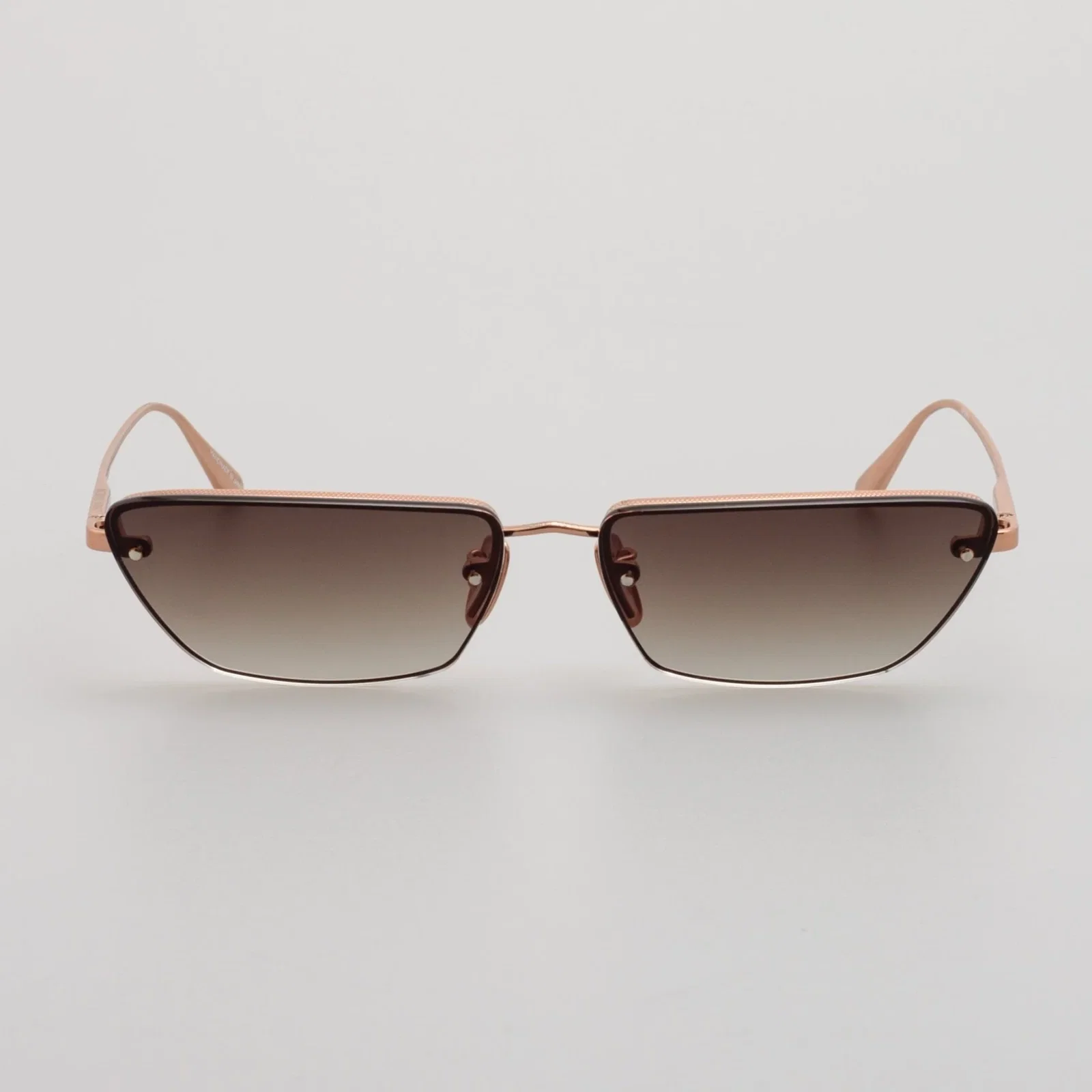 Image of Cleo Sunglasses in 18K Rose Gold and Mocha
