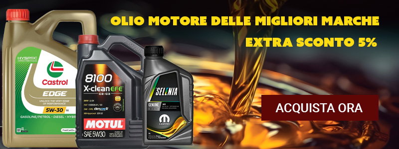 Olio motore in extra sconto fino al 5%