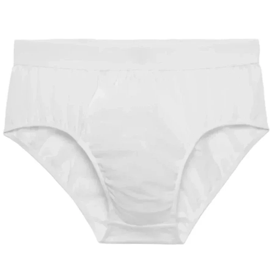 Image of Bresciani 100% Cotton Knitted Briefs White