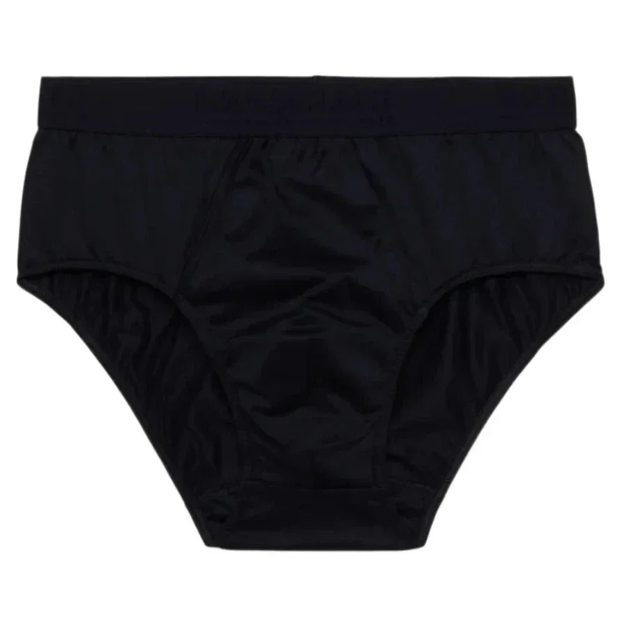 Image of Bresciani 100% Cotton Knitted Briefs Black