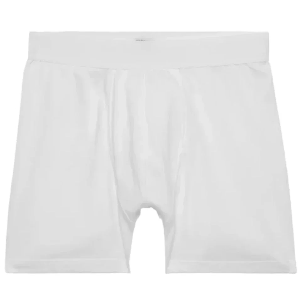 Image of Bresciani 100% Cotton Knitted Boxer Briefs White