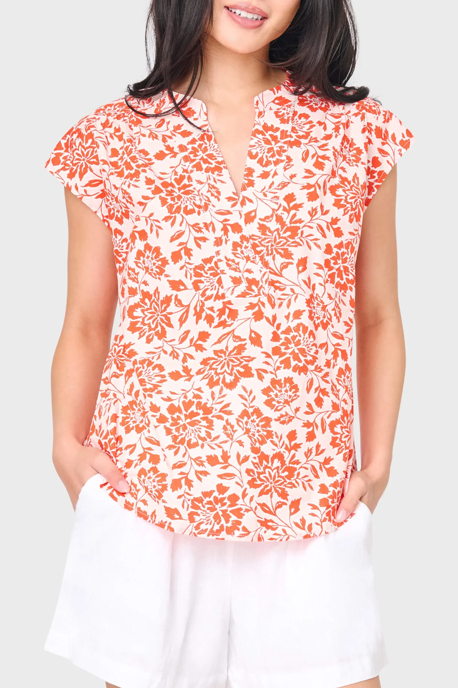 Notch Neck Top Blossom Haze