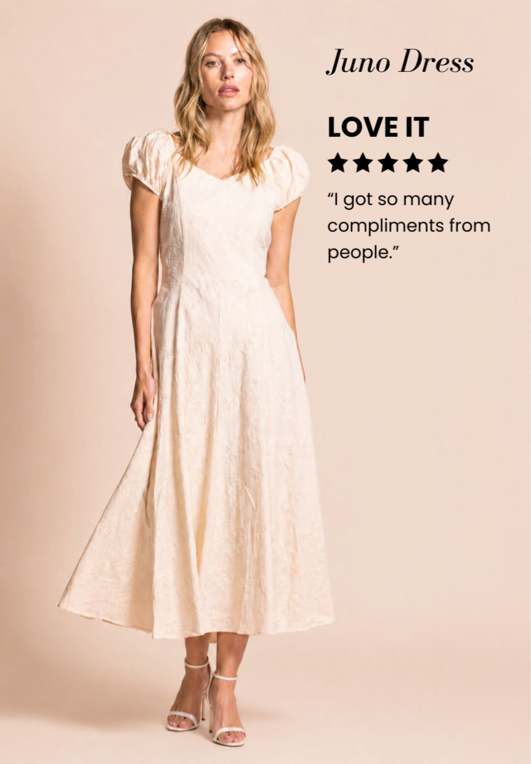 Juno Dress Beige