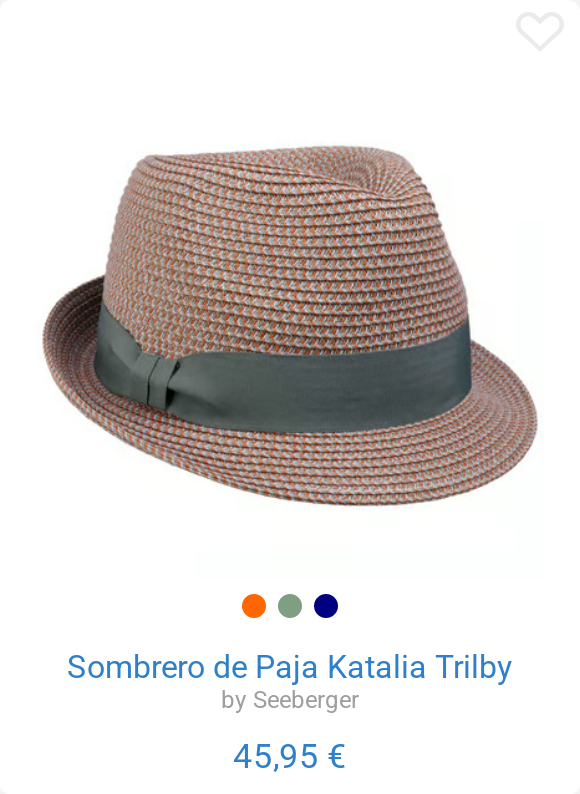 Sombrero de Paja Katalia Trilby by Seeberger