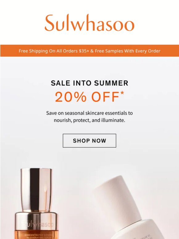 20% off Sitewide Starts Now