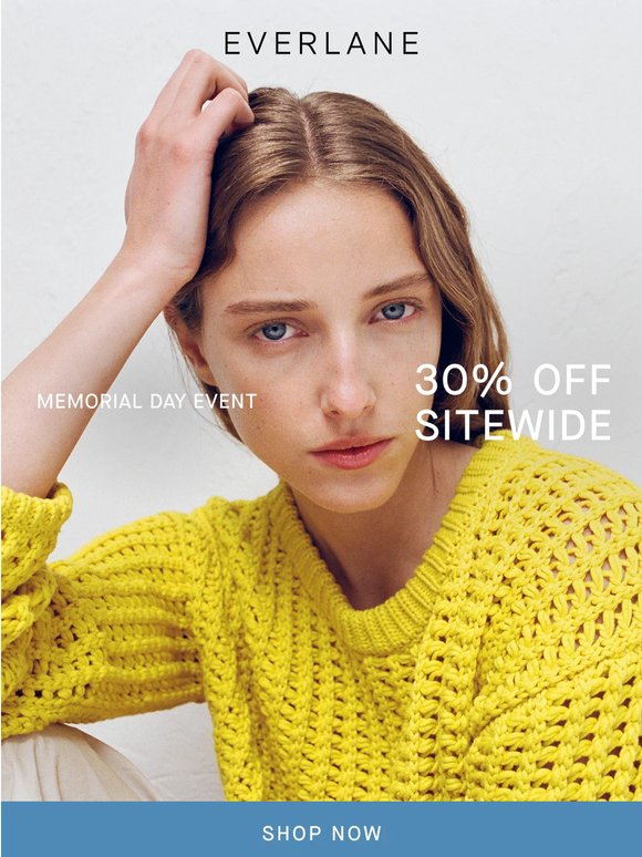 30% Off Sitewide, Starting Now