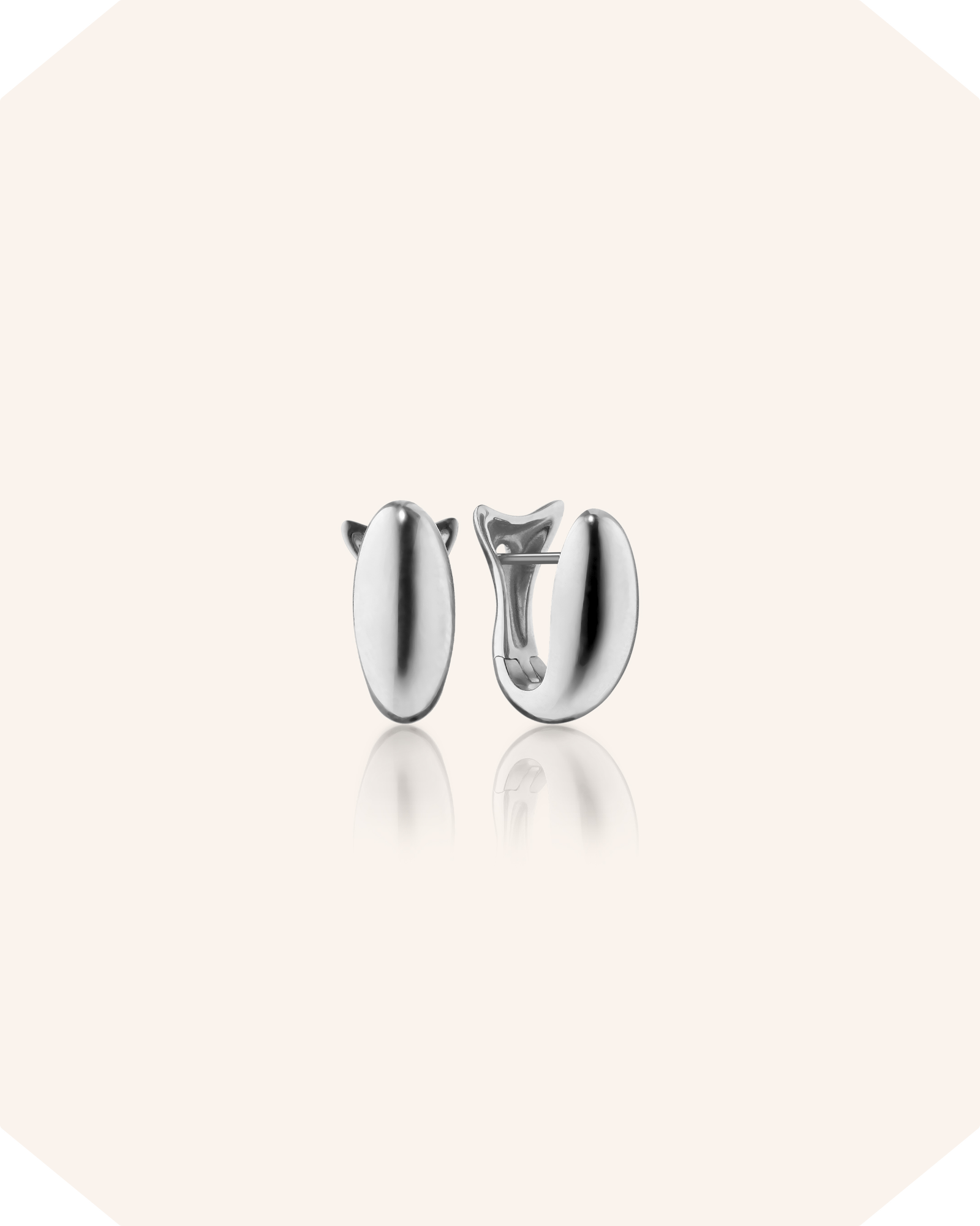 Sterling Silver Small "Perseverance" Huggie Earrings