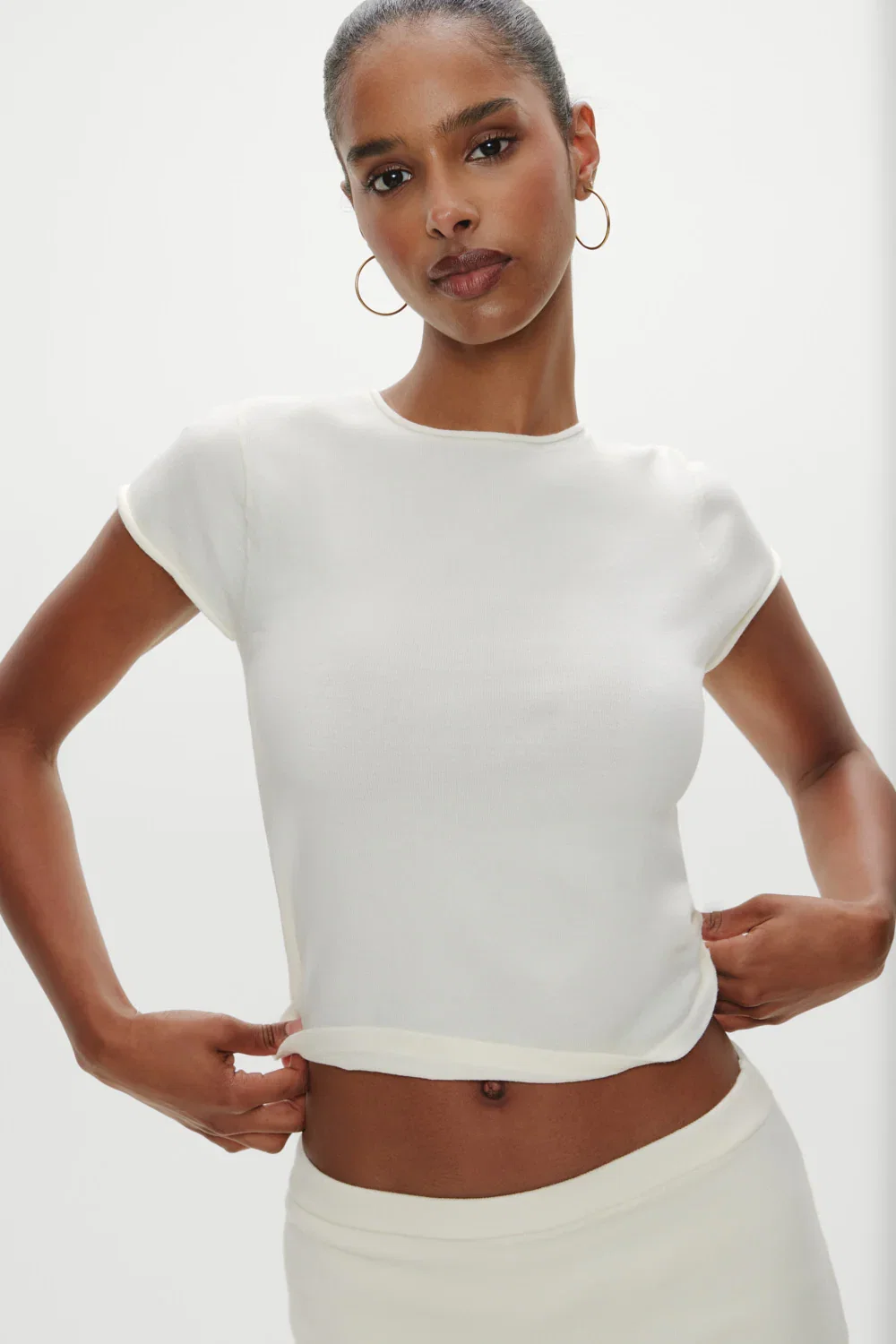 Image of Baylee Knit Tee - Soft Vanilla