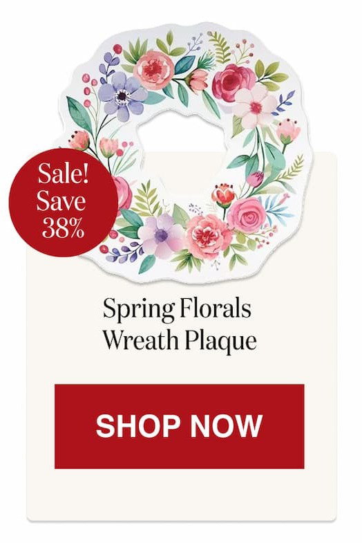 Spring Florals Wreath Plaque [Click here to Shop Now]