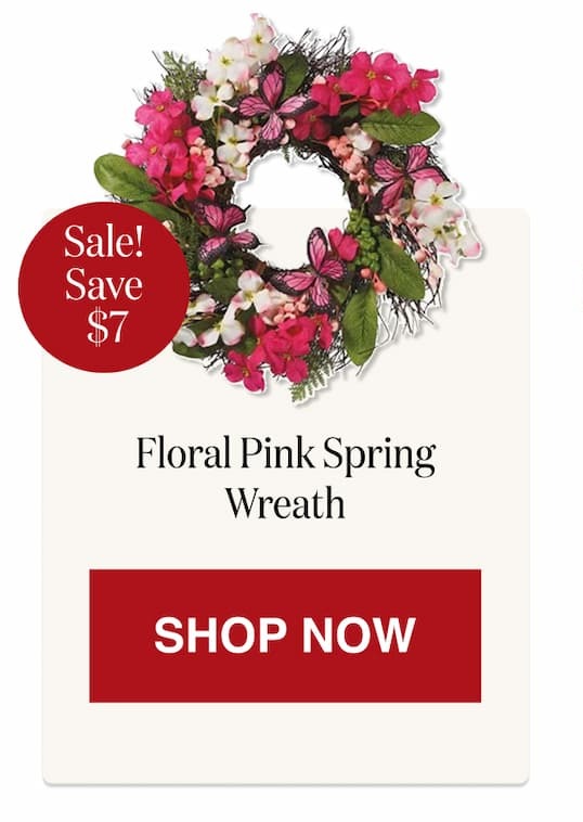 Floral Pink Spring Wreath [Click here to Shop Now]