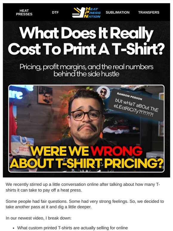 What Does It Really Cost To Print A T-Shirt? 👕