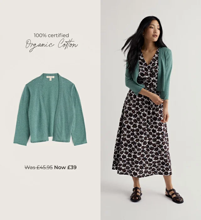 Vanessa Knitted Cardigan in GOTS-Certified Organic Cotton