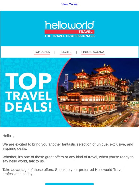 This Week's Top Travel Deals: Say Aloha to Hawai'i, Holidays are made in Singapore, Family Ski Escape, Hoiana Golf Retreat and More