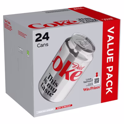 Diet Coke Soft Drink Cans, 24 x 330ml - £6.46 / £5.78 S&S