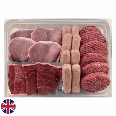 BBQ Bundle 1.8kg - 6 Burgers, 8 Sausages, 4 Pork Loin Steaks & 4...