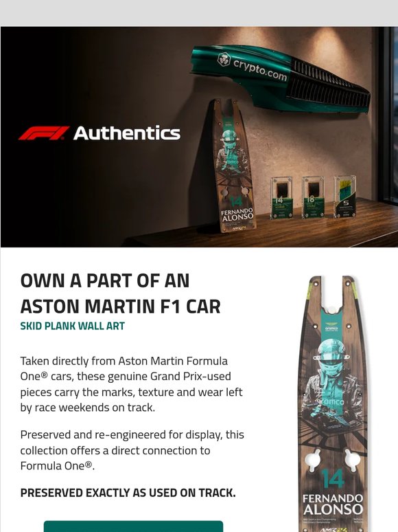 Grand Prix Used Aston Martin Memorabilia