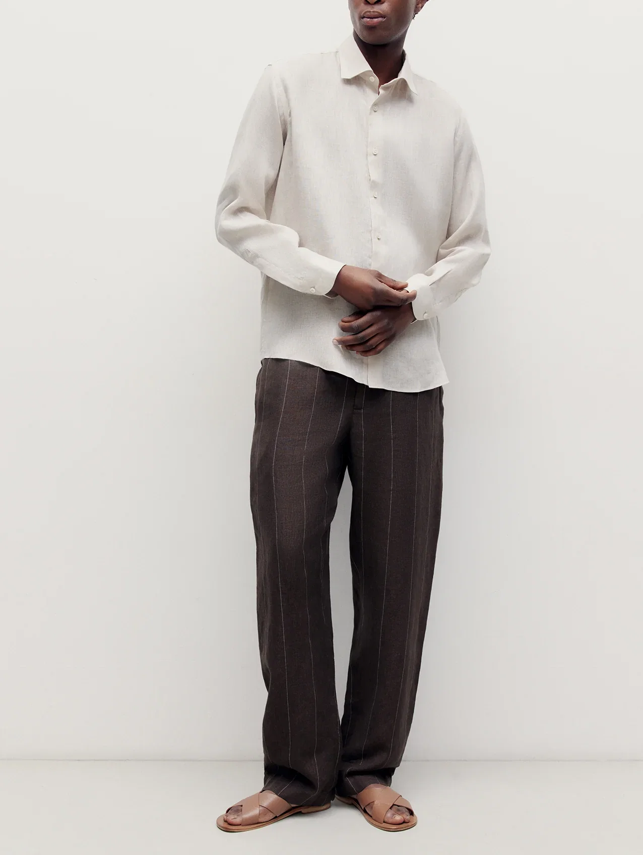 Image of Brown Joes Linen Trousers