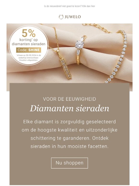 Vandaag 5% korting op diamanten sieraden ✨