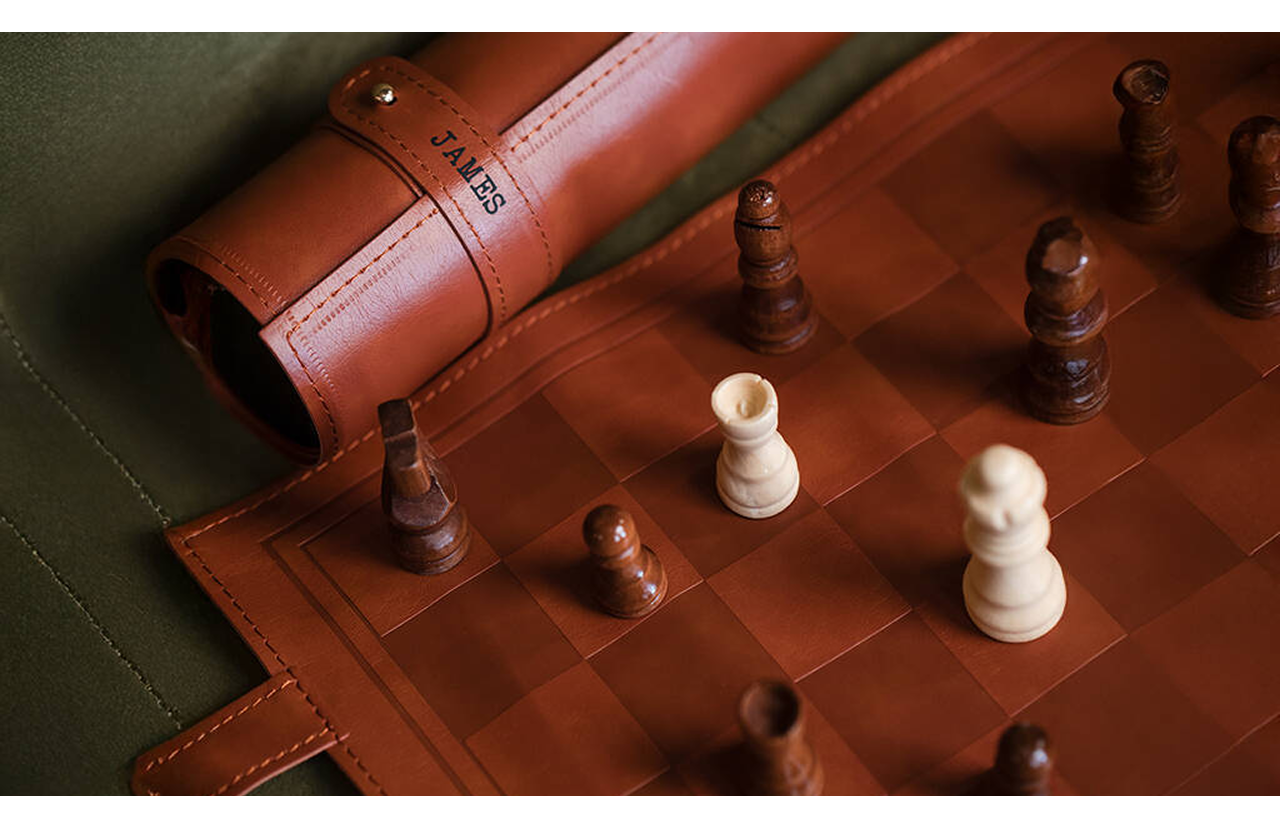 Personalised Roll Up Chess Set