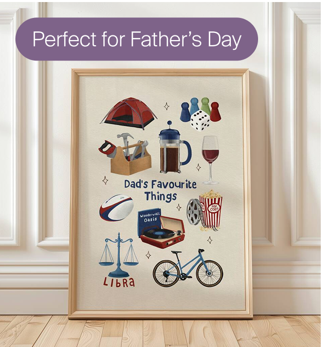 Personalised Dad's Favourite Things Print