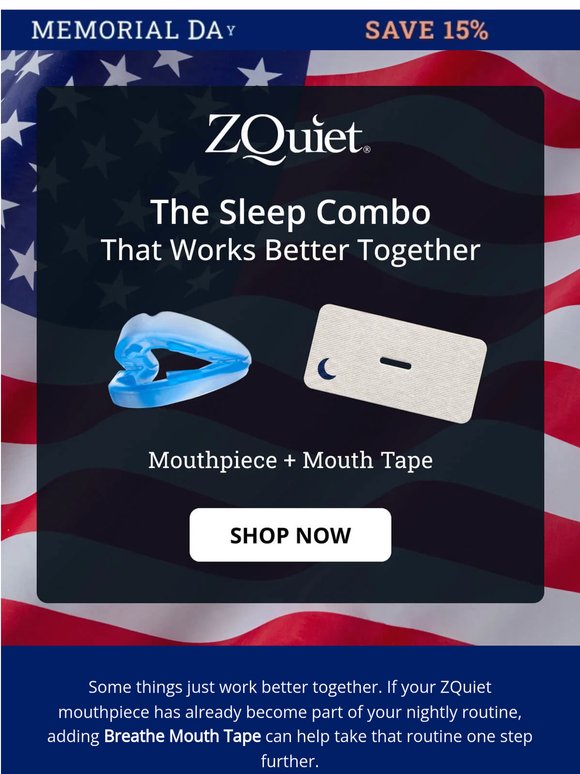 Mouthpiece + Mouth Tape = Better Nights