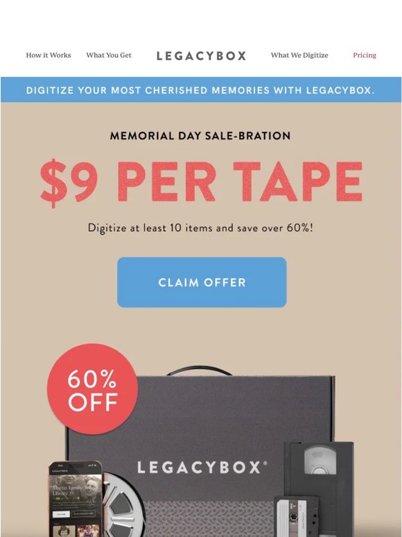 This is major: Tape Transfers starting at only $9