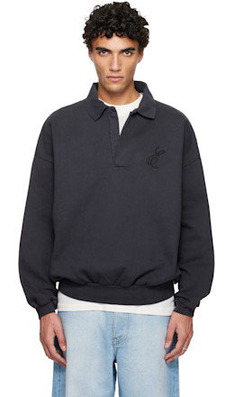Black Holiday Embroidered Classic Polo - Fear of God ESSENTIALS
