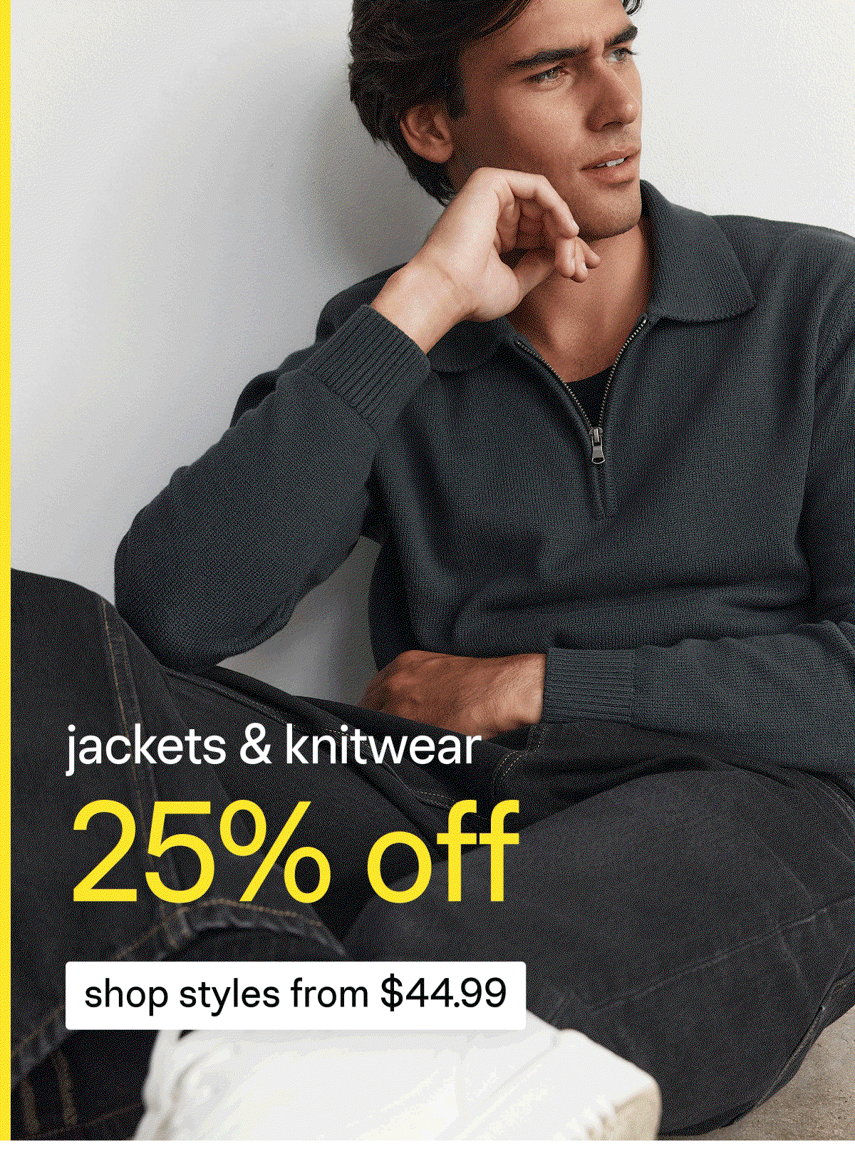 Jackets & Knitwear 25% Off