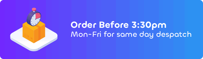 Order before 3:30pm Mon-Fri for same day despatch