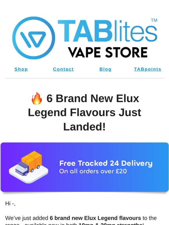 🔥 6 Brand New Elux Legend Flavours Just Landed!