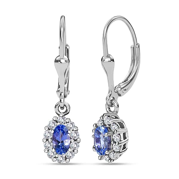 D'Joy AAA Tanzanite & Natural Zircon Drop Earrings