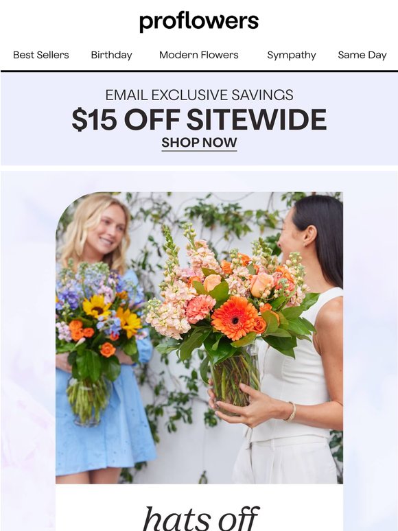 Take $15 Off Graduation Flowers & Gifts!
