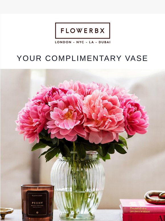 COMPLIMENTARY VASE: THIS WEEKEND ONLY