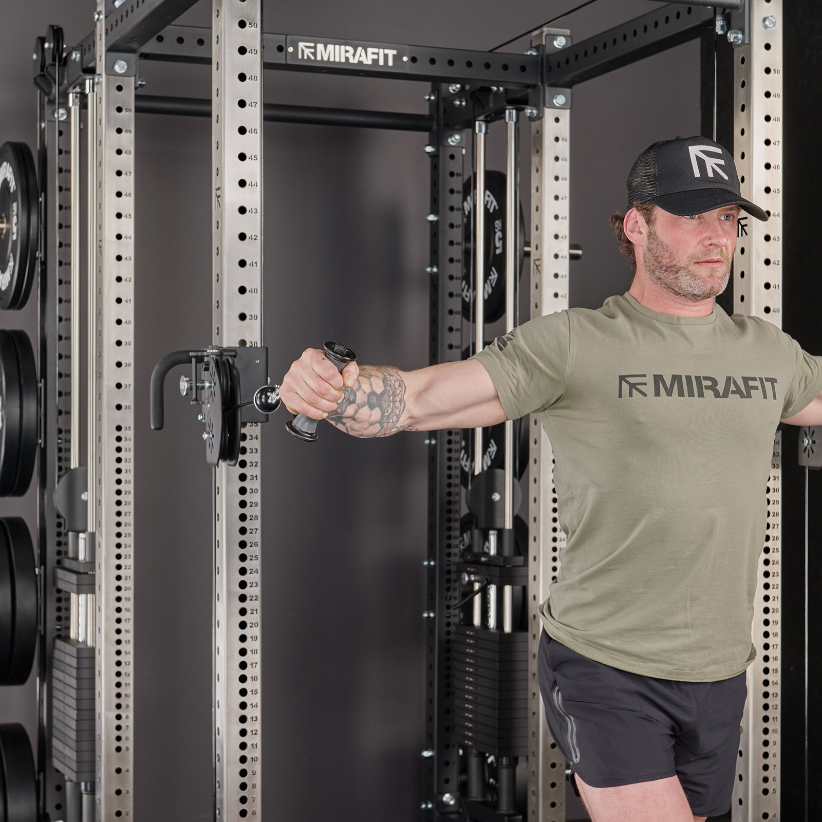 M4 functional trainer attachment for power rack with extension bay