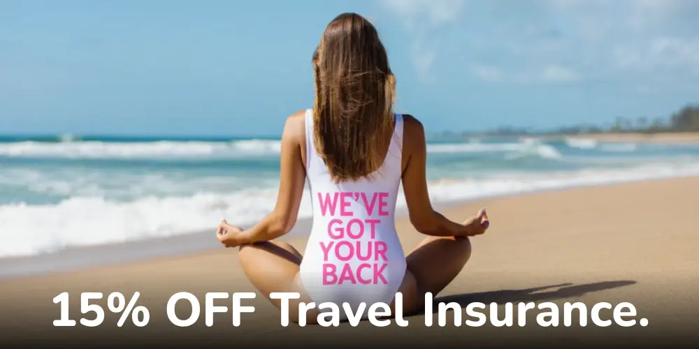 Get 15% off travel insurance.