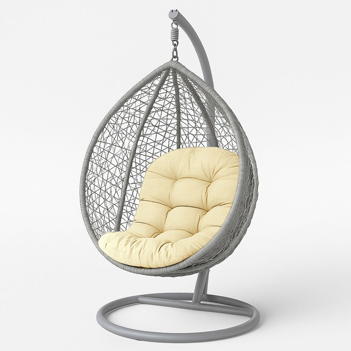 Image of Cream Round Egg Chair Swing Cushion