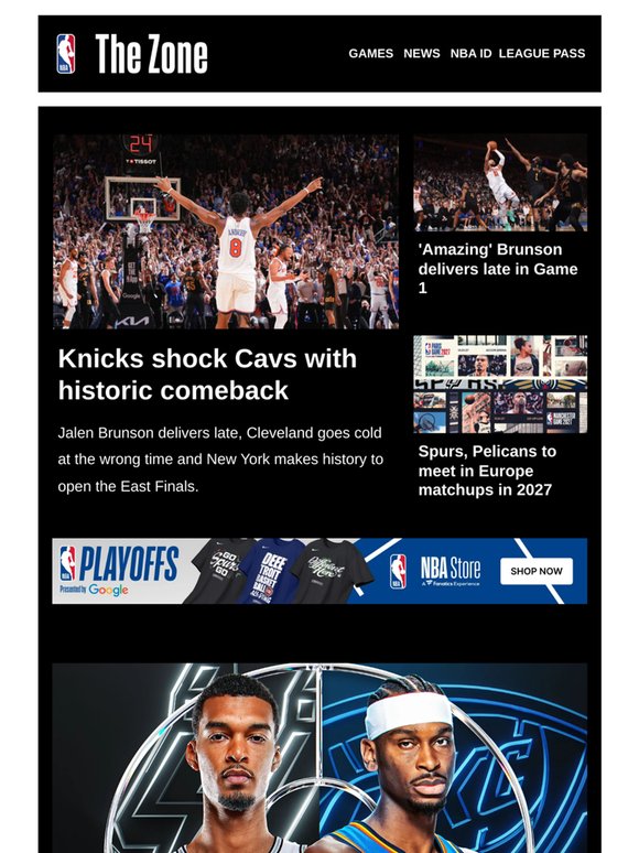 Knicks shock Cavs with historic comeback | 'Amazing' Brunson delivers late in Game 1