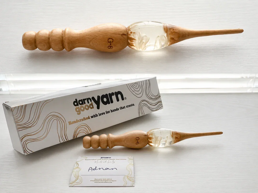 Cold Moon Handmade Wooden Crochet Hook