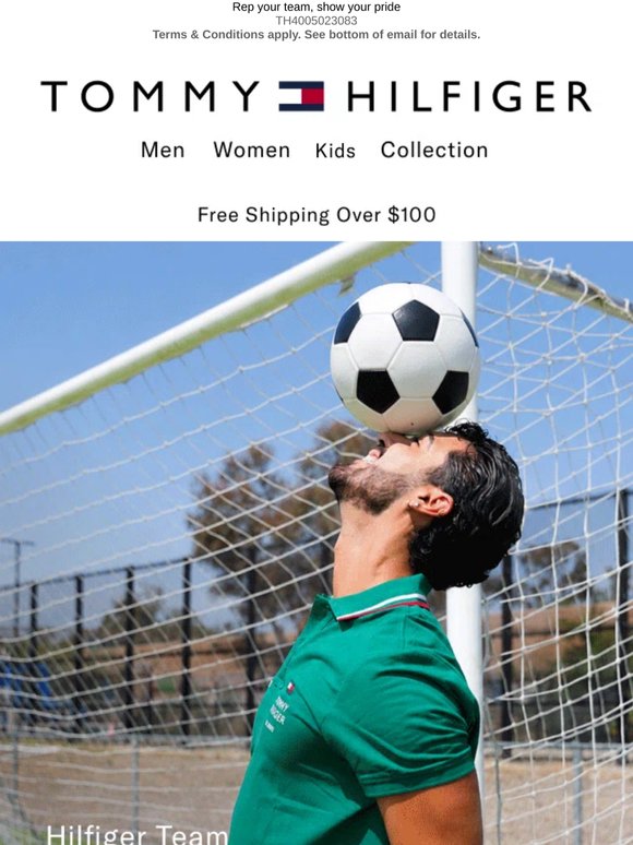 Stadium-ready Hilfiger style ⚽️ Soccer polos, shorts & more