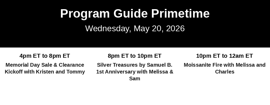 Program Guide Primetime